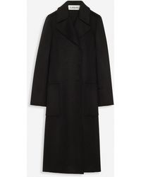 Lanvin - Long Coat In Double-faced Cashmere - Lyst