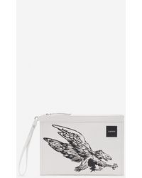 Lanvin - X Future Leather Clutch With Eagle Print - Lyst
