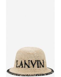 Lanvin - Raffia Bucket Hat - Lyst