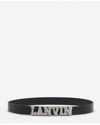 Lanvin - X Future Leather Belt With Rhinestones - Lyst