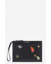 Lanvin - X Future Leather Clutch With Pins - Lyst