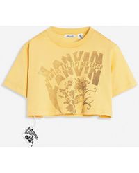 Lanvin - X Future Cropped Printed T-shirt - Lyst