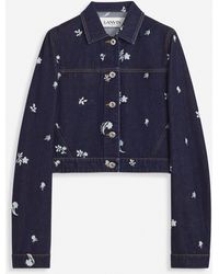 Lanvin - Embroidered Cropped Jacket - Lyst