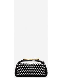 Lanvin - Haute Séquence Leather Clutch Bag With Rhinestones - Lyst