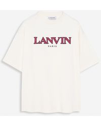 Lanvin - Oversized Embroidered Curb T-shirt - Lyst