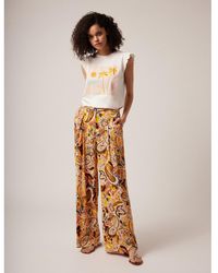 Pantalón Palazzo Con Lazo Naf Naf Para Mujer