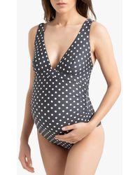La Redoute Bañador para embarazo de lunares - Azul