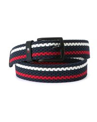 Tommy Hilfiger Cinturón Denton Stripes 3.5 - Azul