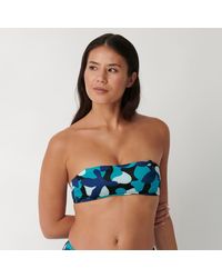 Sloggi Sujetador de bikini tipo banda Flower Horn - Azul