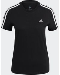 adidas - Loungewear Essentials Slim 3-Stripes Camisetas - Lyst