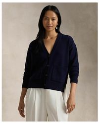 Polo Ralph Lauren - Chaqueta de punto abotonada en mezcla de lana - Lyst