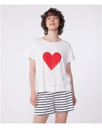 Petit Bateau - Pijama con short de algodón de manga corta - Lyst
