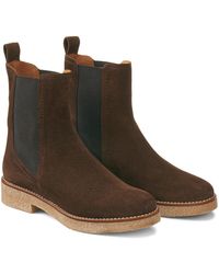 La Redoute - Botines de piel con tacón plano - Lyst