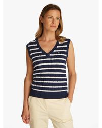 Tommy Hilfiger - Jersey sin mangas con cuello en pico - Lyst