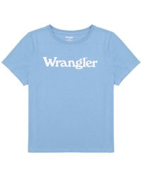 Wrangler - Camiseta de manga corta, logotipo delante - Lyst