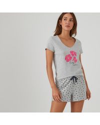 La Redoute - Pijama de pantalón corto de algodón bio - Lyst