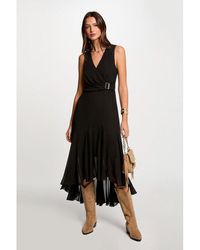 Morgan - Vestido midi vaporoso - Lyst