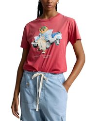 Polo Ralph Lauren - Camiseta de osito de manga corta y cuello redondo - Lyst