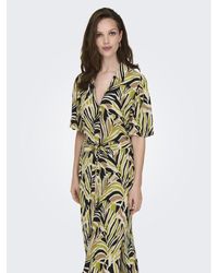 Jdy - Vestido largo estampado, con cinturón - Lyst