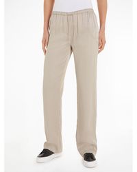 Calvin Klein - Pantalón ancho satinado - Lyst