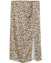 La Redoute - Falda larga recta de satén con estampado floral - Lyst