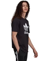 adidas Originals - Camiseta de manga corta con logo grande trefoil - Lyst