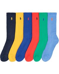 Polo Ralph Lauren - Lote de 6 pares de calcetines altos - Lyst