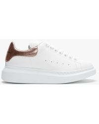 white and rose gold trainers womens