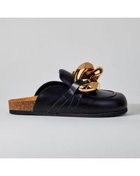 JW Anderson Chain Loafer Black Flats