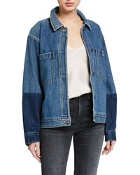 vince cropped denim jacket