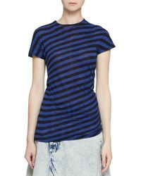 Proenza Schouler Stripe Twisted T-shirt - Blue