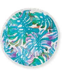 Neiman Marcus Round Beach Towel - Blue