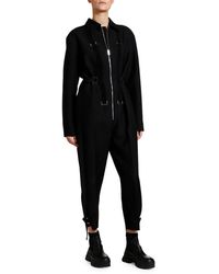 Stella McCartney Front-strapped Zip-front Jumpsuit - Black