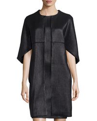 Josie Natori Ottoman Shine Coat - Black