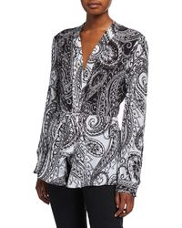 Robert Graham Lacey Paisley-print Silk Shirt - Black