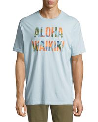 Tommy Bahama Aloha Waikiki Medium Navy Blue Short Sleeve T Shirt