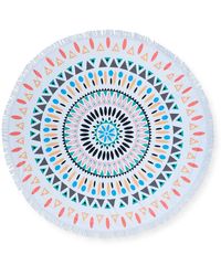 Neiman Marcus Round Beach Towel - Blue