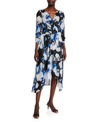 karl lagerfeld floral wrap dress