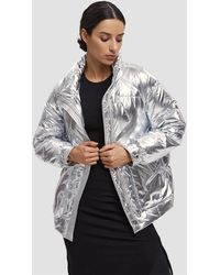 Lattelier High Collar Puffer Jacket - Metallic