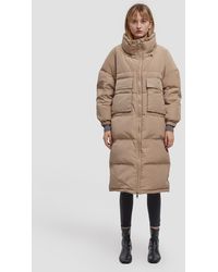 Lattelier Patched Pocket Long Puffer Jacket - Natural