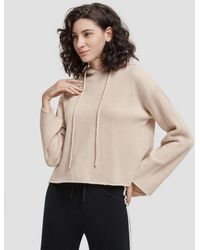 Lattelier Knit Waisted 100% Cashmere Hoodie - Natural