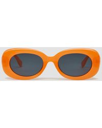 Lattelier Oval Clout Sunglasses - Orange