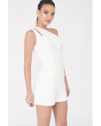 lavish alice white playsuit
