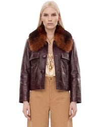 Chloé - Short Leather Jacket - Lyst
