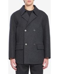 Fendi - Wool Peacoat - Lyst