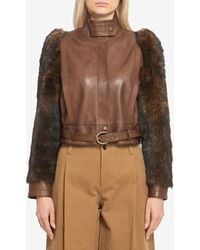 Chloé - Giacca Corta A Collo Alto - Lyst
