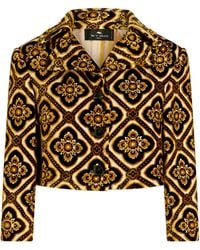 Etro - Mini Velvet Cropped Jacket - Lyst