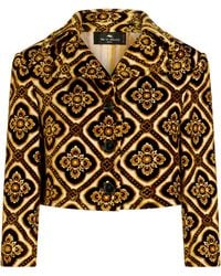Etro - Mini Velvet Cropped Jacket - Lyst