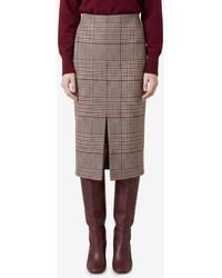FEDERICA TOSI - Glen Plaid Midi Skirt - Lyst