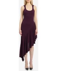 Alaïa - Fluid Jersey Asymmetric Dress - Lyst